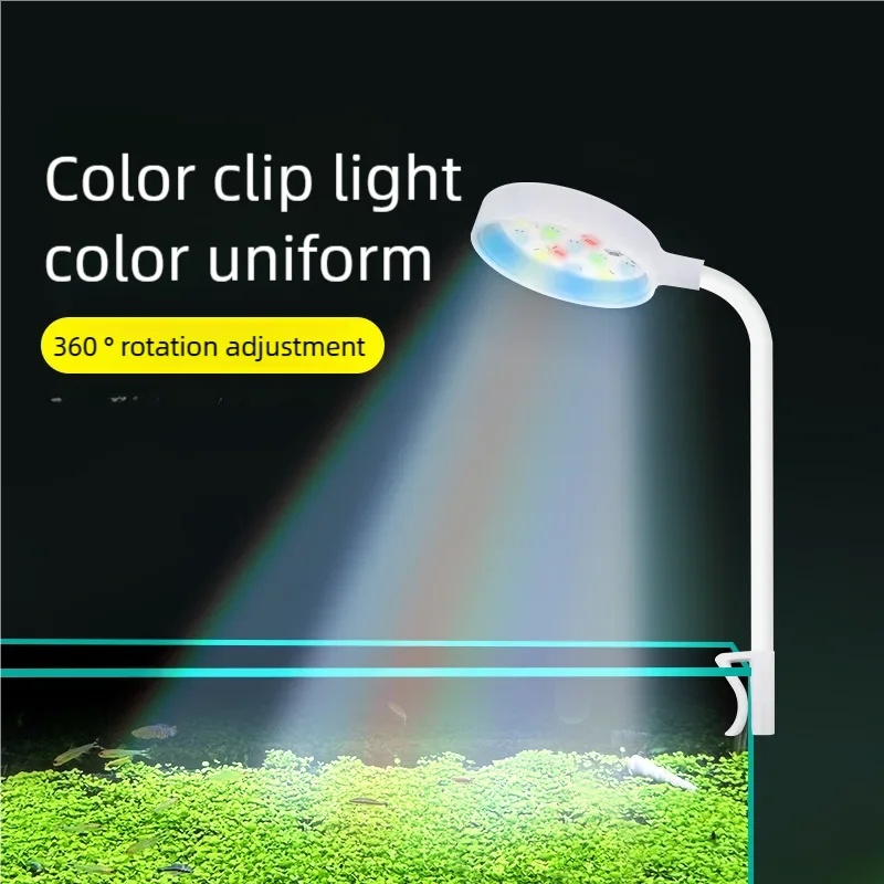 Aquarium Plant Light - Lampa akwariowa LED 3W z klipsem,