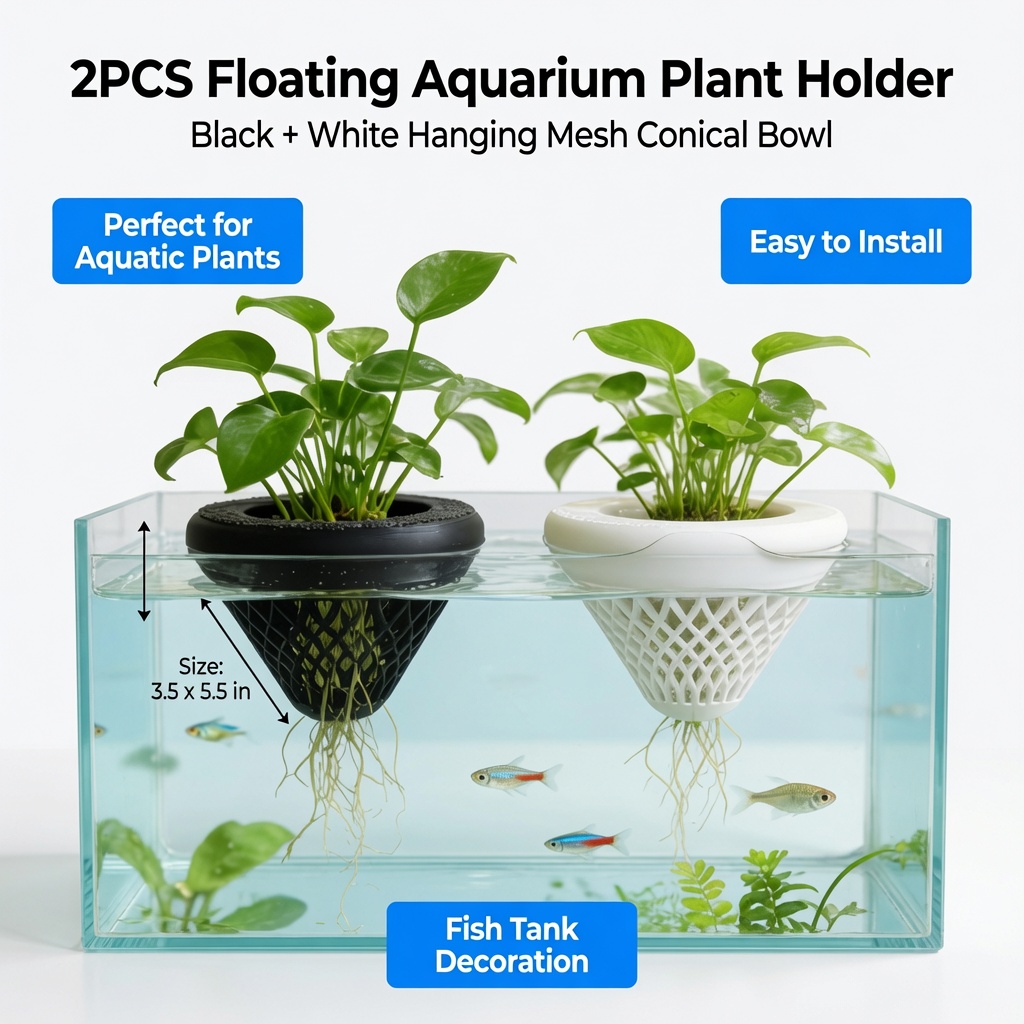 2 szt. Pływające koszyczki na  – Plant Aquarium Pot recenzja i cena