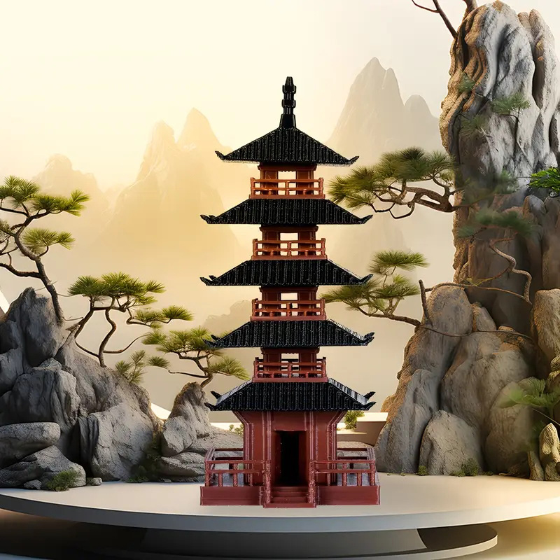 Miniaturowa Pagoda Statuetka M – Aquarium Moss recenzja i cena